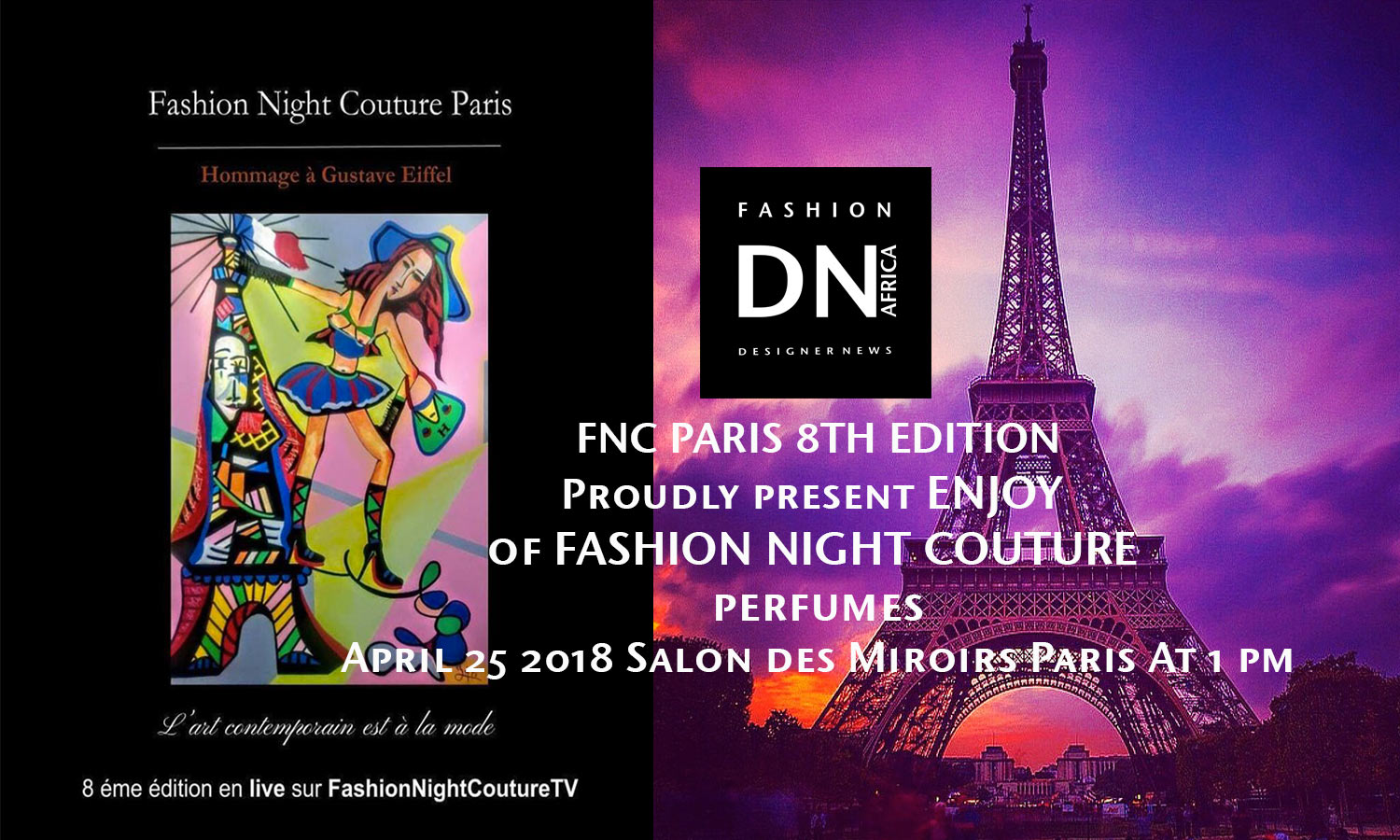 AFRICAN FASHION STYLE MAGAZINE - FASHION NIGHT COUTURE- PHILIPPE NOEL - KERI LYSE ANDERSON - PARFUME ENJOY PARIS - STUDIO 24 NIGERIA - DN AFRICA