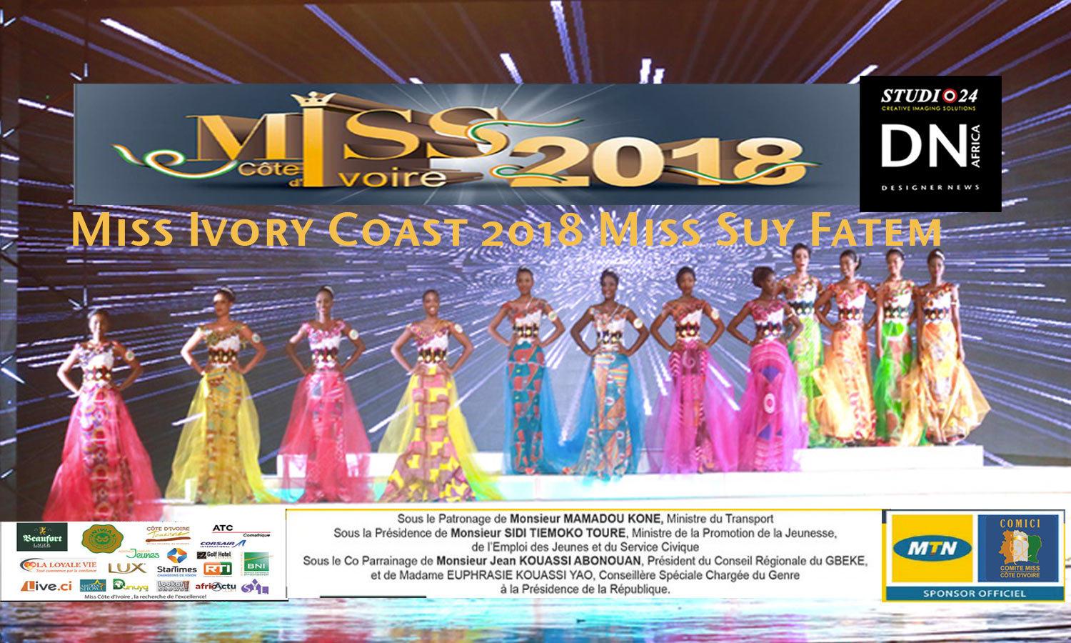 MISS COTE D'IVOIRE 2018 -AFRICAN FASHION STYLE MAGAZINE -MISS IVORY COAST 2018 - MISS MARIE-DANIELLE SUY FATEM - DN AFRICA - STUDIO 24 NIGERIA