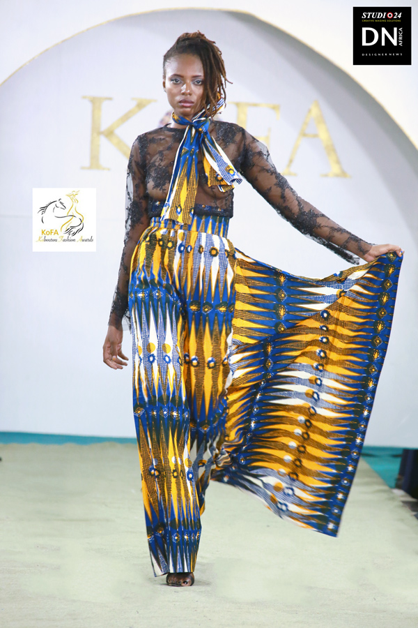 AFRICA KOFA 2nd Edition Organized by Hal Ebene Kobourou Fashion Awards from Parakou (Benin) – Designer KAMISSOKO from Ivory Coast by Ibrahim KAMISSOKO - Model Coulibali Sfeffanie from Burkina – Exclusive contents for DN AFRICA and STUDIO 24 NIGERIA