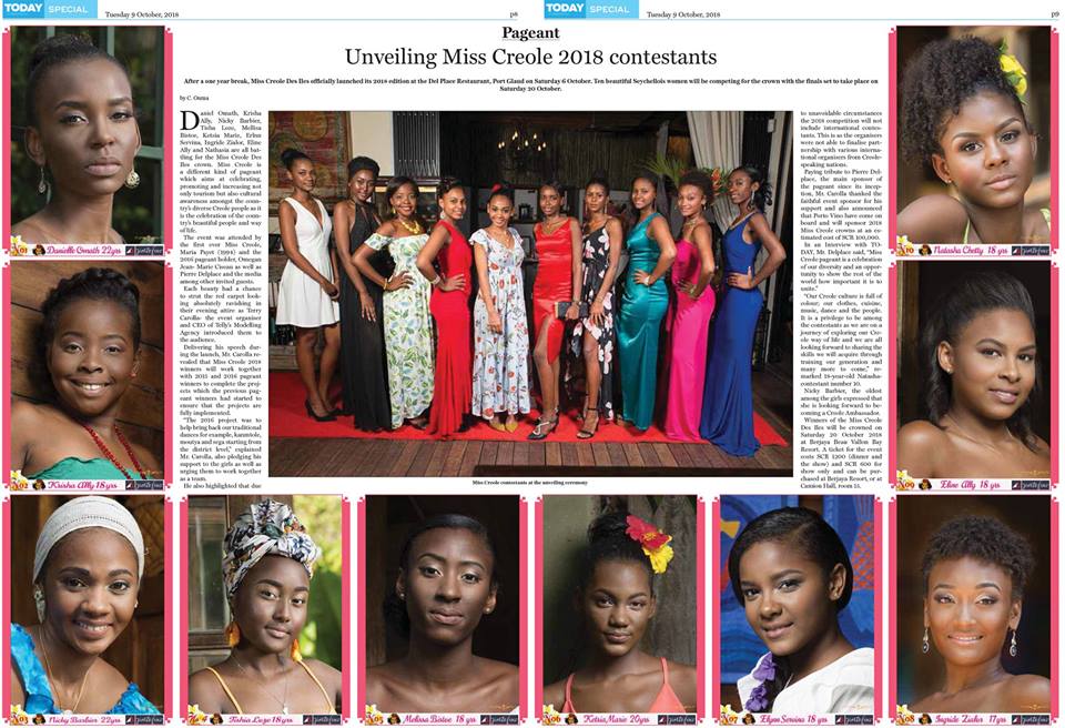 AFRICAN FASHION STYLE MAGAZINE - Miss Creole International Beauty Pageant by Tellymodellingagency Telly - Seychelles 2018 - Media Partner DN MAG, DN AFRICA -STUDIO 24 NIGERIA - STUDIO 24 INTERNATIONAL