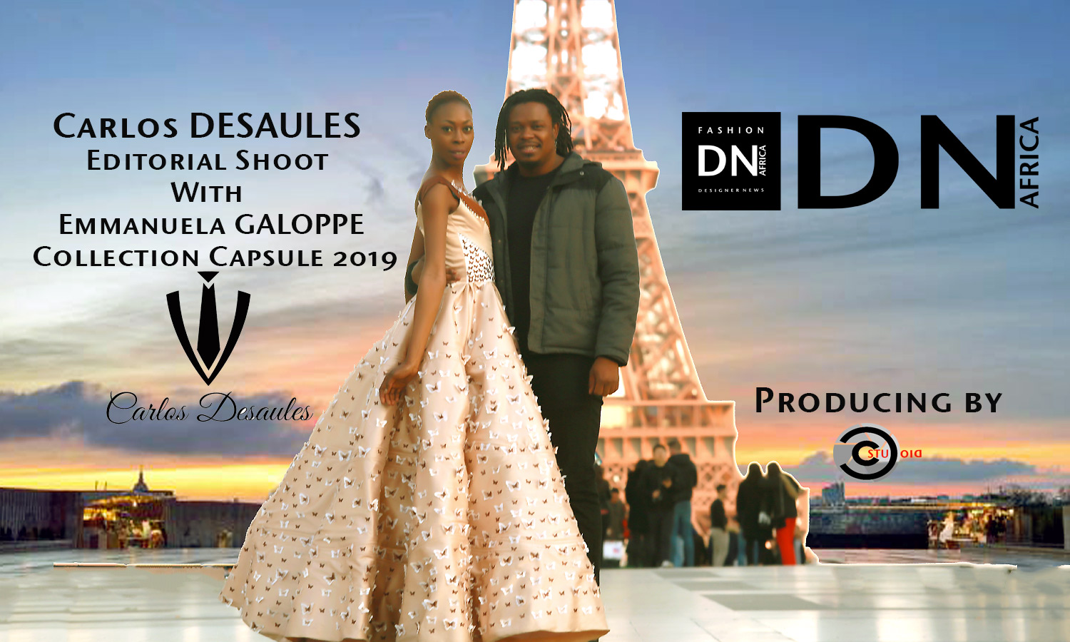 AFRICAN FASHION STYLE MAGAZINE - Designer Carlos DESAULES - Collection Capsule 2019 - Model Emmanuela Galoppe - Official Media Partner DN AFRICA - STUDIO 24 NIGERIA - STUDIO 24 INTERNATIONAL - Ifeanyi Christopher Oputa MD AND CEO OF COLVI LIMITED AND STUDIO 24 - CHEVEUX CHERIE and CHEVEUX CHERIE STUDIO BY MARIEME DUBOZ- Fashion Editor Edith DALIGOU