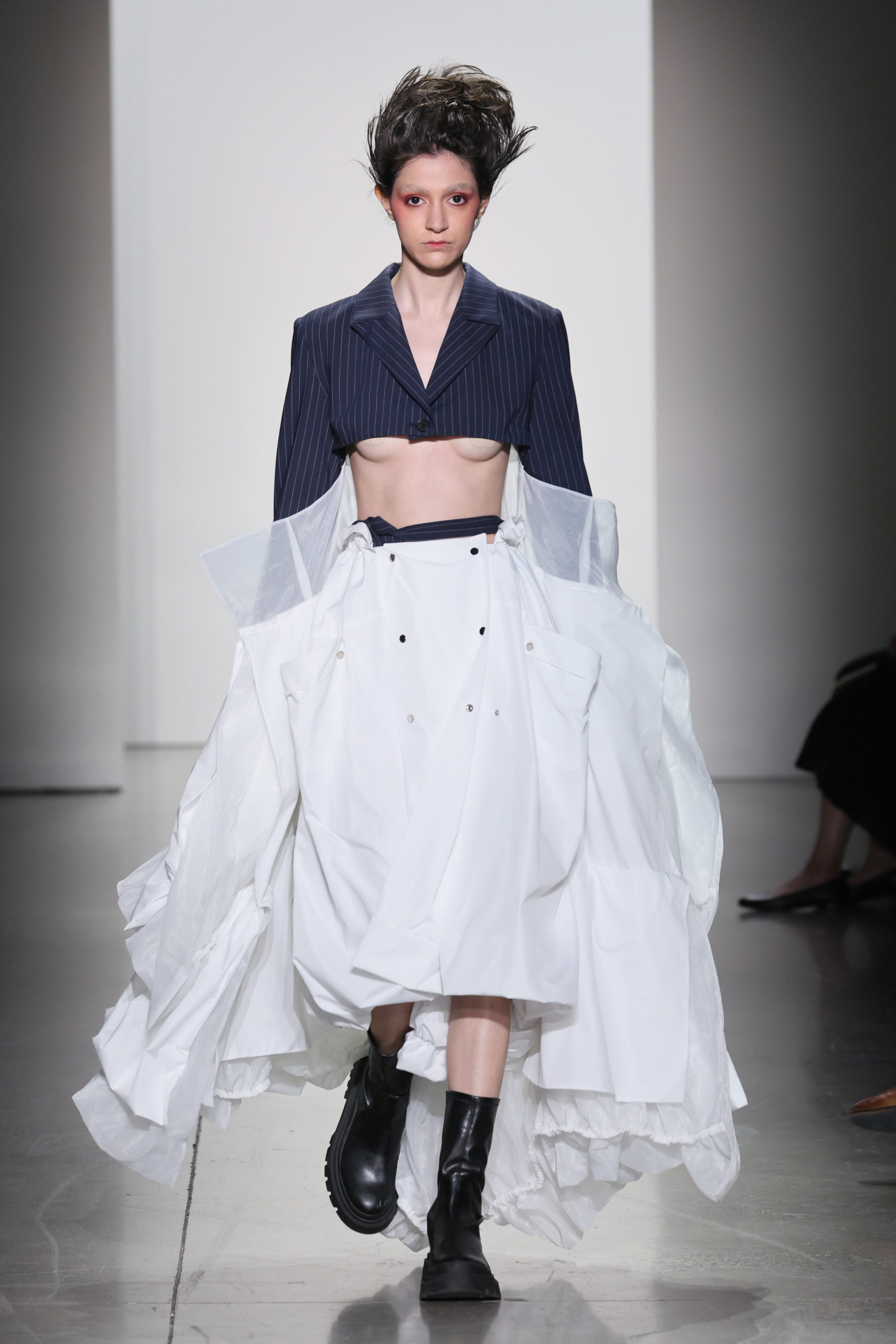 NEW YORK, NEW YORK - SEPTEMBER 13: A model walks the runway for BESFXXK during the Concept Korea Spring/Summer 2023 fashion show during September 2022 New York Fashion Week: The Shows at Gallery at Spring Studios on September 13, 2022 in New York City. (Photo by Dia Dipasupil/Getty Images for Concept Korea) - DN-AFRICA Media Partner - PR Totem Fashion