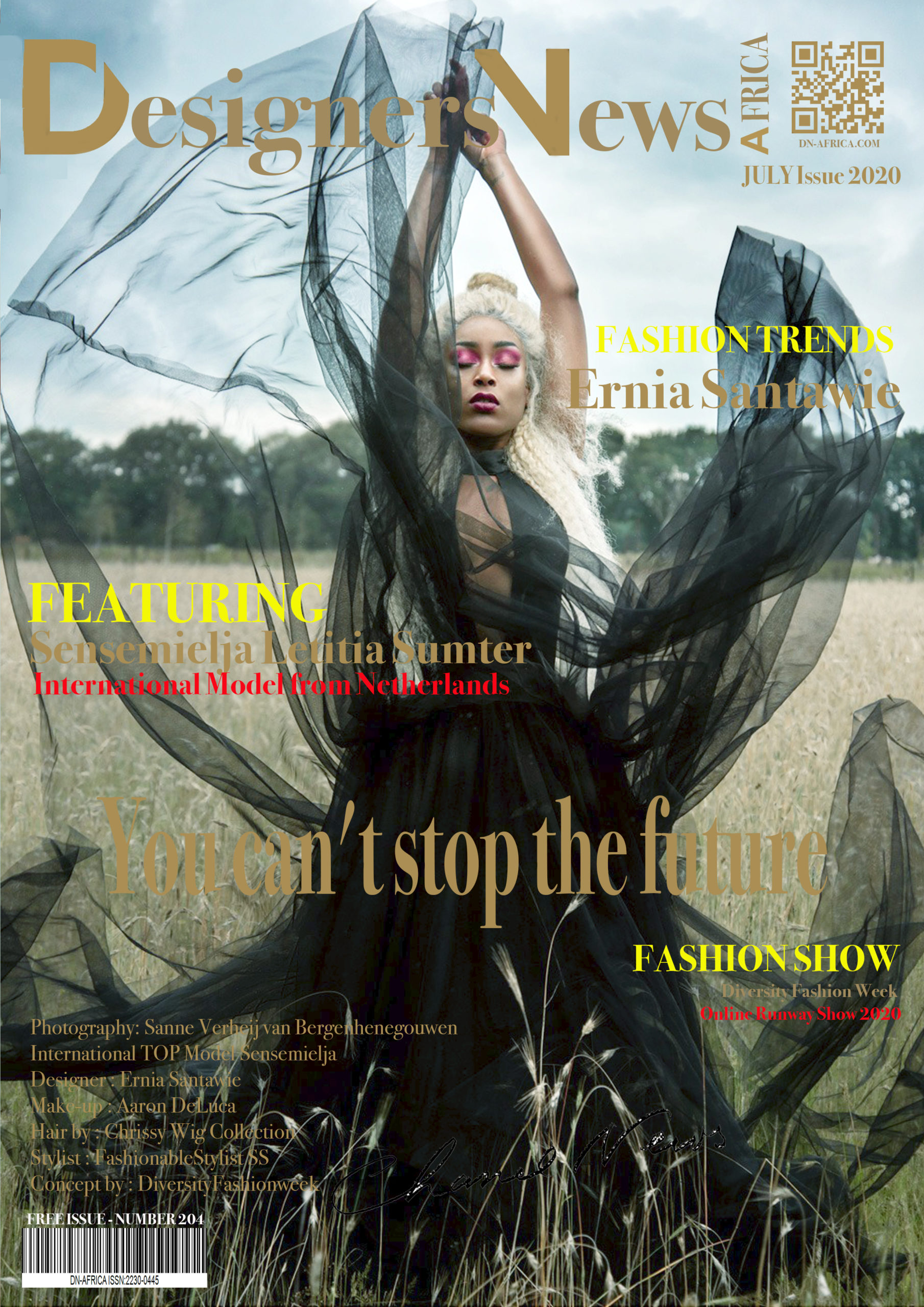 EDITORIAL-2490X3508-DNAFRICA-COVER-NUMBER-204-July-20th-2020---DESIGNER-Ernia-Santawie----Sensemielja-Letitia-Sumter-International-Model-DN-AfrICA-Media-Partner