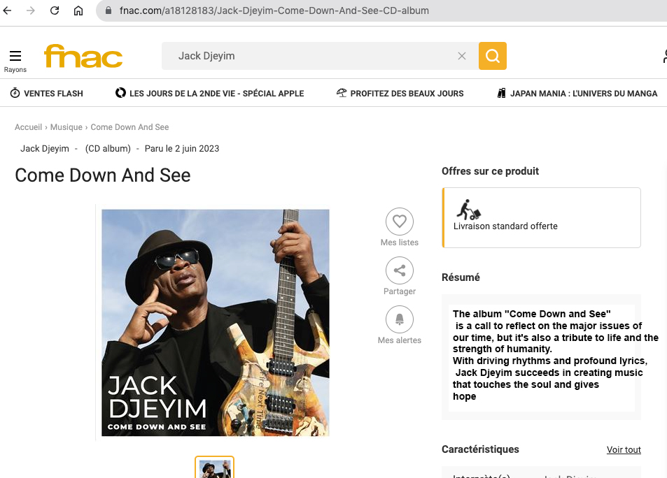 Jack-DJEYIM-New-Album-Come-Down-and-See-Departement-Store-FNAC