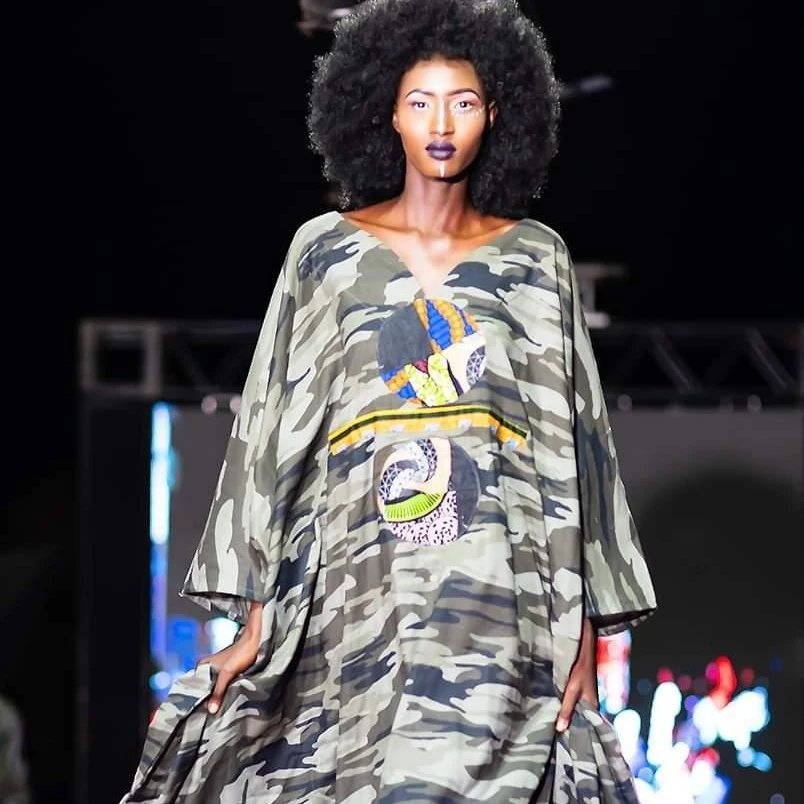 AFRICA FASHION STYLE-Dji Dieng presents- Summer Camouflage Collection-Model Boucal Marina -DN-AFRICA MEDIA PARTNER