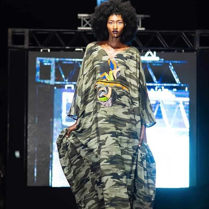 AFRICA FASHION STYLE-Dji Dieng presents- Summer Camouflage Collection-Model Boucal Marina -DN-AFRICA MEDIA PARTNER