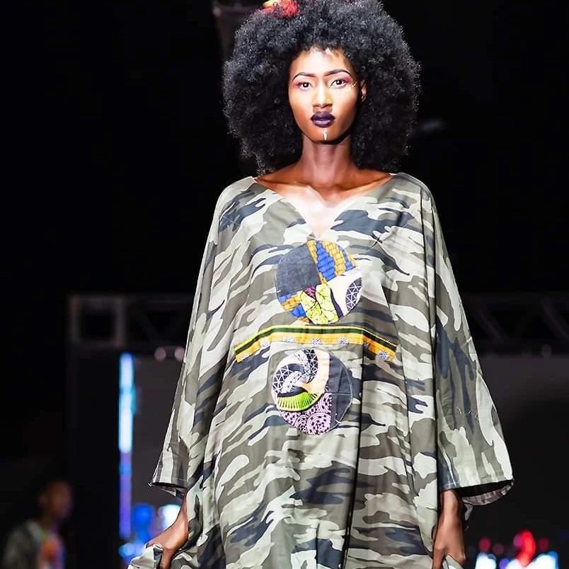AFRICA FASHION STYLE-Dji Dieng presents- Summer Camouflage Collection-Model Boucal Marina -DN-AFRICA MEDIA PARTNER