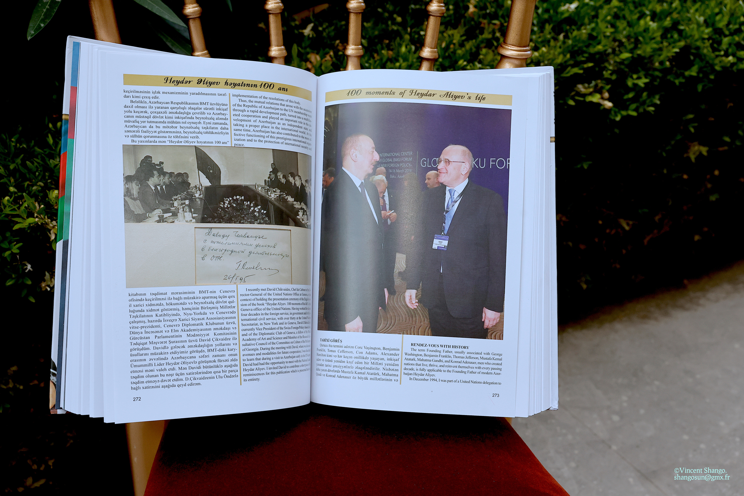 Paris hosts presentation-of 100 Moments of Heydar Aliyev’s - Life book - Ayaz Gojayev, Chargé d'Affaires of the Embassy of Azerbaijan - Emin Nasirli  the Author and editor of Mon Azerbaïdjan Magazine