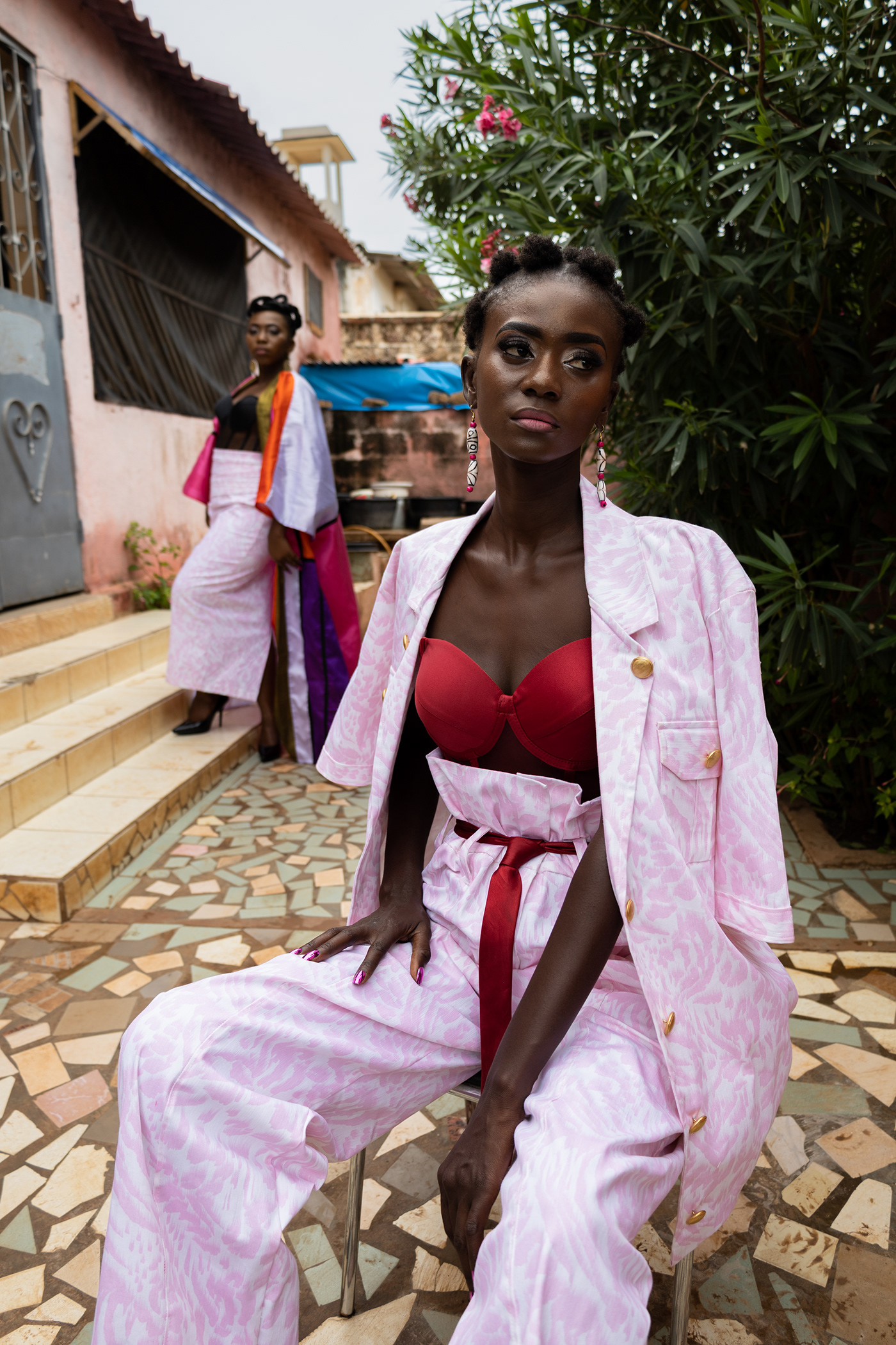 Octobre Rose 2022 - Model from Senegal Bella Penda  - Picture by Khaled Fhemy Mamah - Design carefully crafted by Romzy Studio