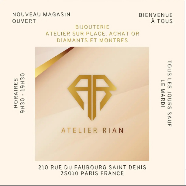 RIAN-BOUTIQUE-RIAN-JEWELLERY - 210 Rue du Faubourg Saint Denis 75010 Paris France