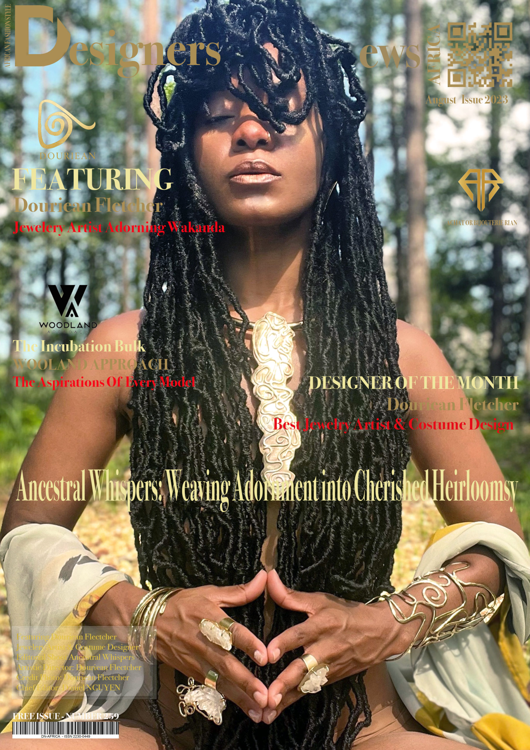 AFRICA-FASHION-STYLE-2490X3508-DN-AFRICA-COVER-NUMBER-259-AUGUST-21-2023-DOURIEAN-FLETCHER-JEWELRY-ARTIST-ANCESTRAL-WHISPERS-DN-AFRICA-Media-Partner
