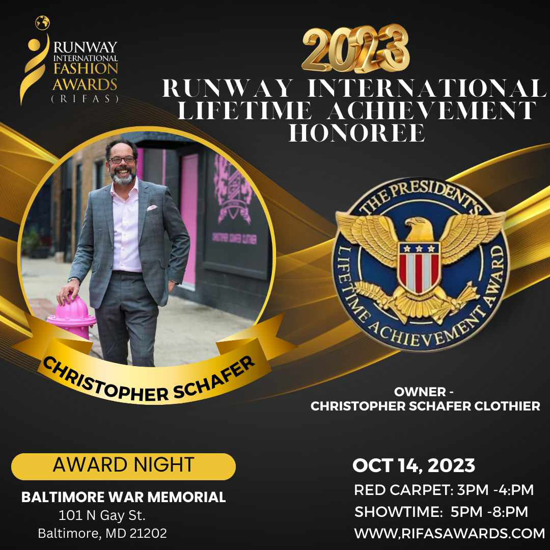 RUNWAY-INTERNATIONAL -2023-LIFETIME-ACHIEVEMENT-HONOREE-CHRISTOPHER-SCHAFER-OWNER-CHRISTOPHER-SCHAFER-CLOTHIER