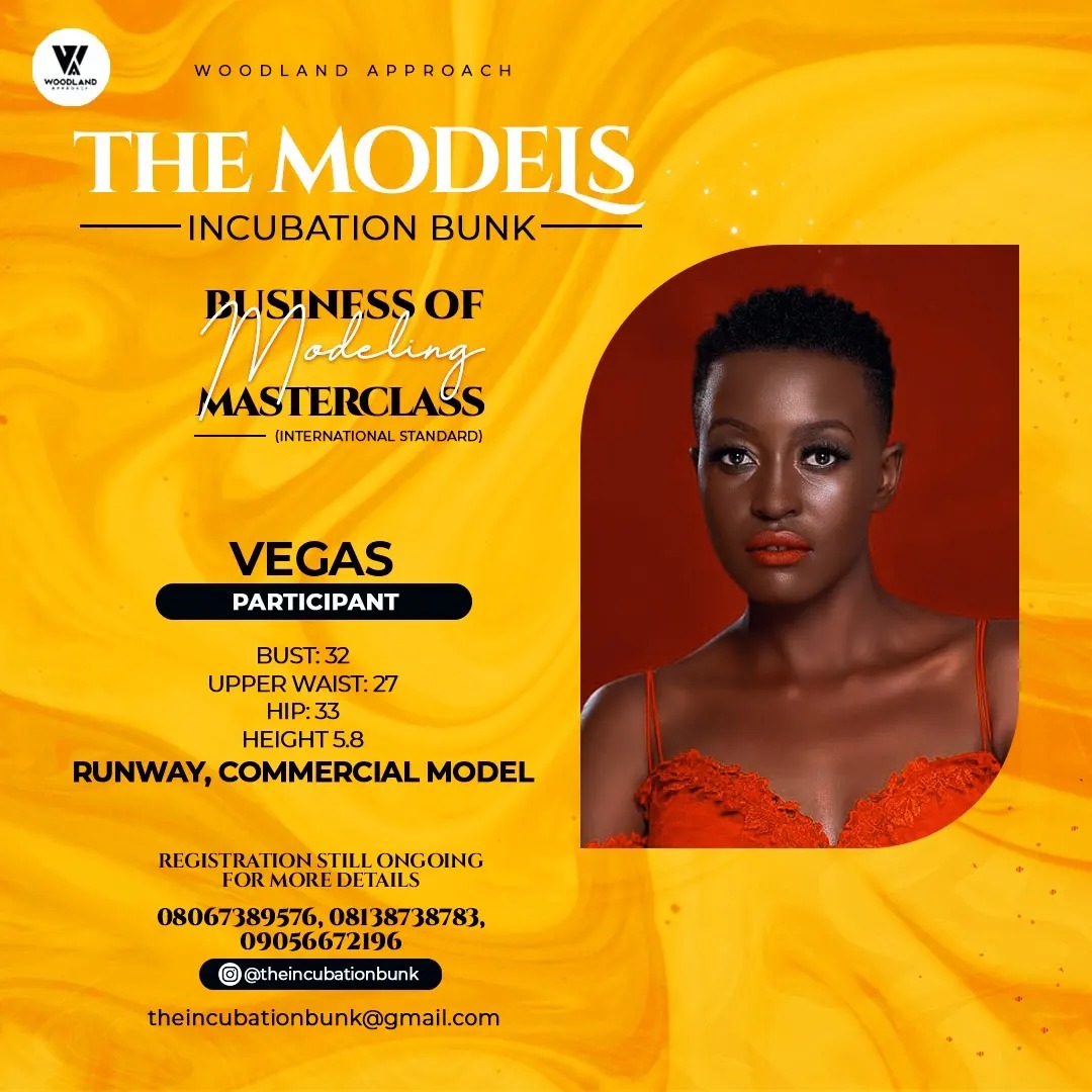 Wood Land Approach - The Models Incubation Bunk - Business of Modelling - Master Class - VEGAS Participant - Measurement : Bust 32, Waist 27, Hips 33, Height 5.8 -RUNWAY COMMERCIAL MODEL