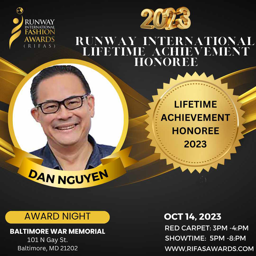 RUNWAY INTERNATIONAL – LIFETIME ACHIEVEMENT HONOREE represents by Junda MORRIS, ceo & owner of RIFAS in october 2023