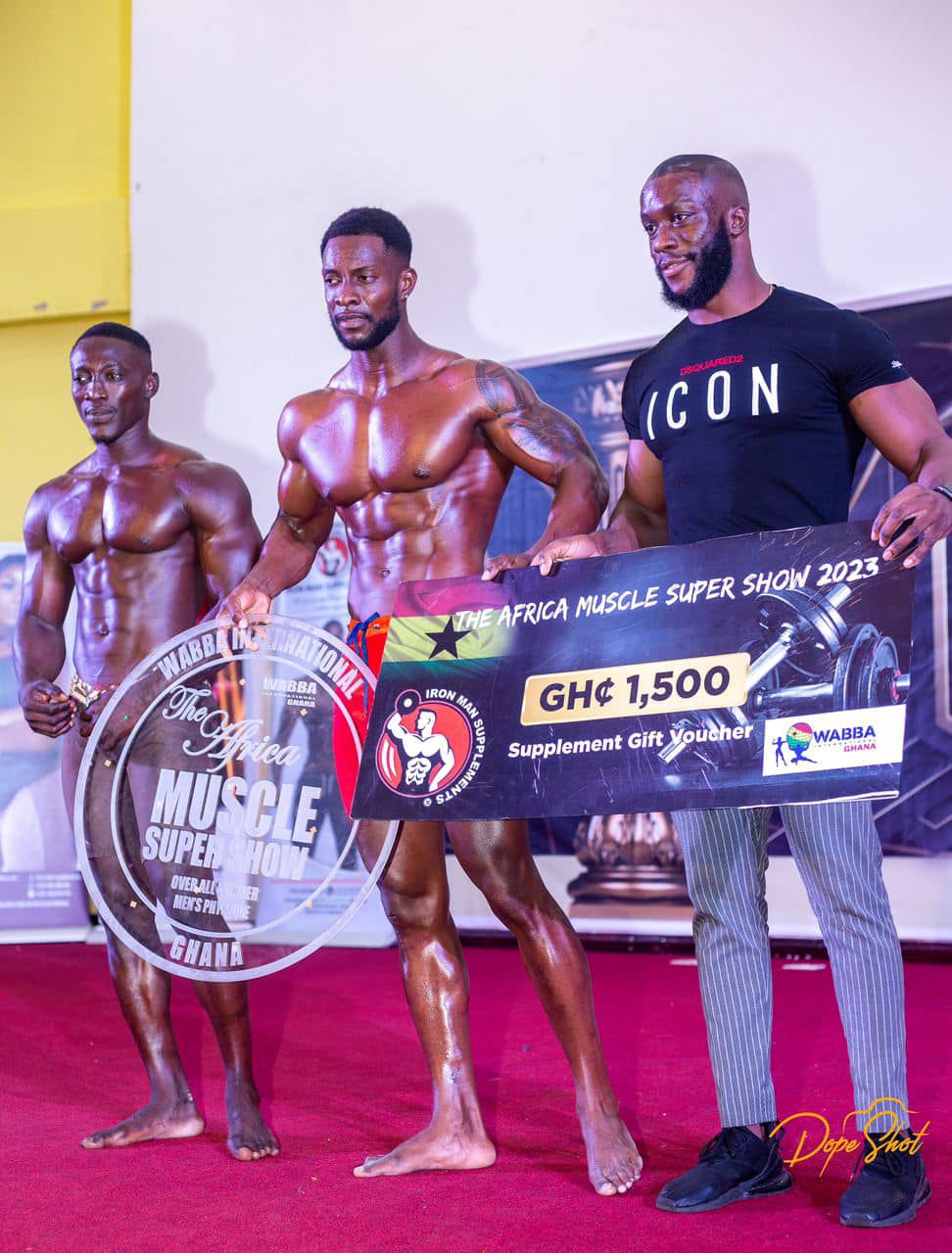 WABBA GHANA - Martinson Ampadu, renowned by the nickname "Rock of Africa - Winner at the Africa Muscle Super Show 2023 in Ghana
