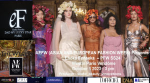 AFRICA-VOGUE-COVER-AEFW-PRESENTS-AEFW-ASIAN-AND-EUROPEAN-FASHION-WEEK Presents-Enoka-Fonseka -PFW-SS24-WestIn-Paris-Vendôme