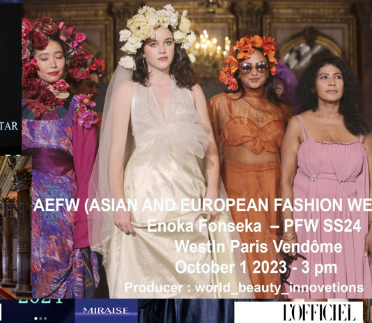 AFRICA-VOGUE-COVER-AEFW-PRESENTS-AEFW-ASIAN-AND-EUROPEAN-FASHION-WEEK Presents-Enoka-Fonseka -PFW-SS24-WestIn-Paris-Vendôme
