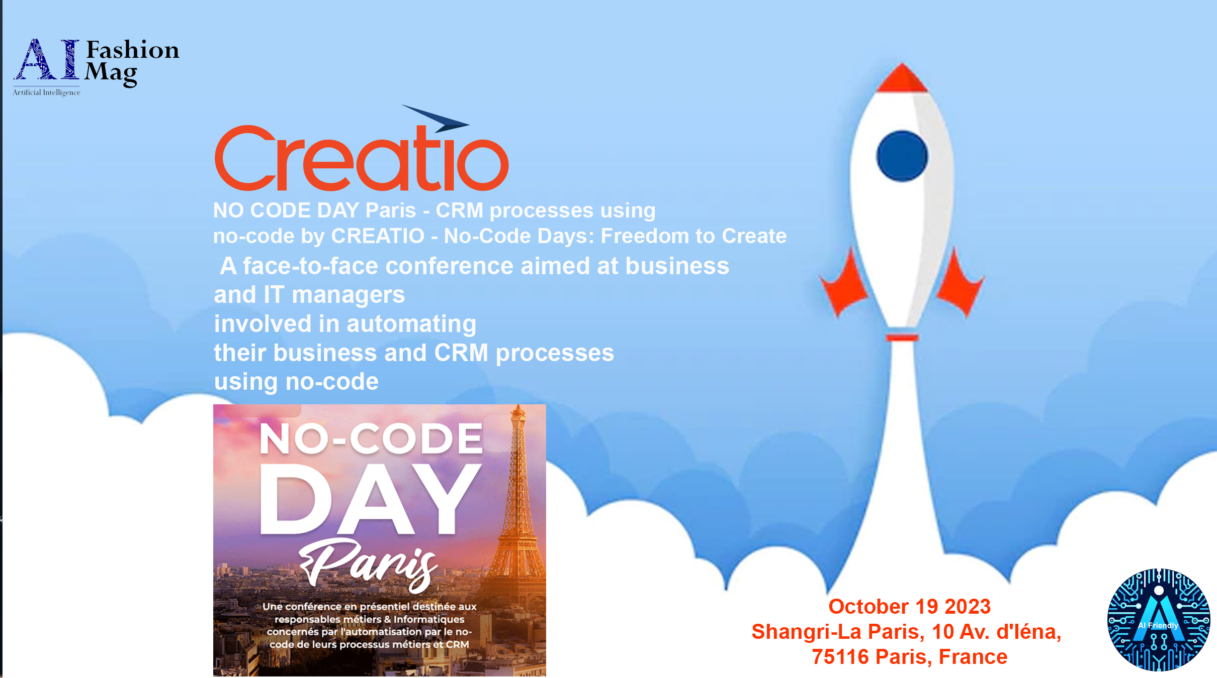 NO CODE DAY Paris – CRM processes using no-code by CREATIO: Freedom to Create