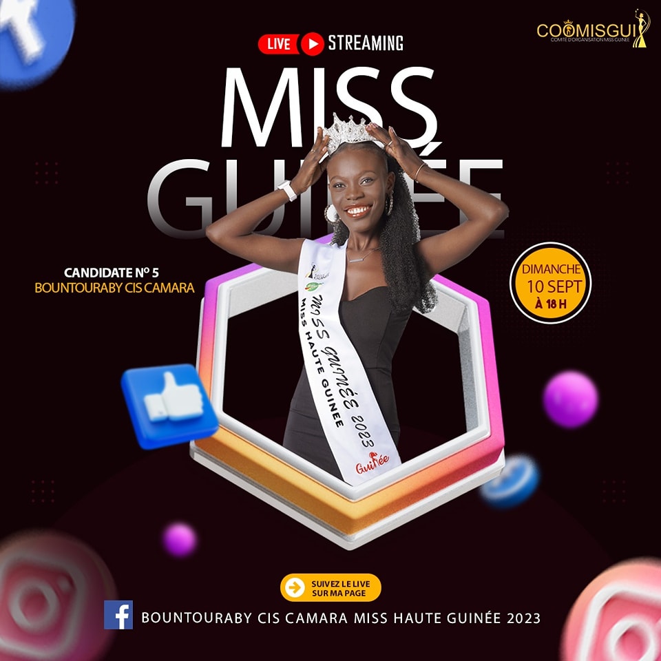 MISS GUINEE 2023 - MISS BOUNTOURABY CIS CAMARA - MISS NUMBER 5 -  COOMISGUI 