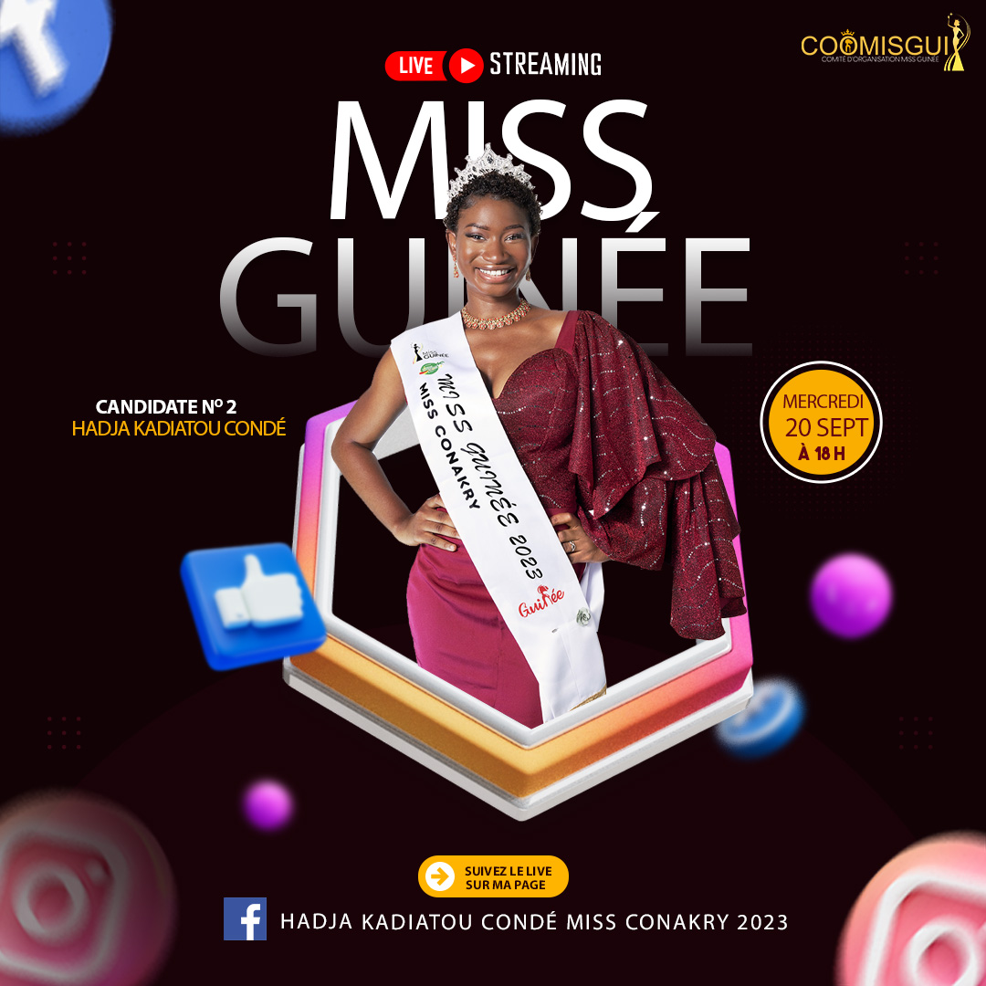 COOMISGUI presents MISS GUINEE 2023 - Edition 11 - Official VOTING SMS : *8194# OK - Vote for your favorite candidate