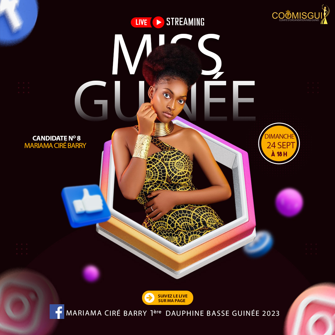 COOMISGUI presents MISS GUINEE 2023 - Edition 11 - Official VOTING SMS : *8194# OK - Vote for your favorite candidate