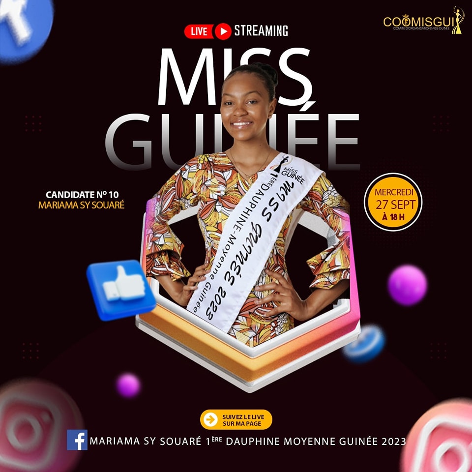 COOMISGUI-MISS GUINEE 2023-MISS MARIAMA SY SOUARE - FIRST RUNNER MOYENNE GUINEE- MISS NUMBER 10