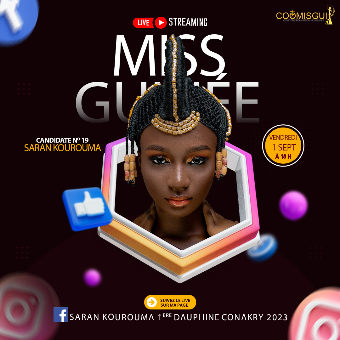 COOMISGUI presents MISS GUINEE 2023 - Edition 11 - Official VOTING SMS : *8194# OK - Vote for your favorite candidate