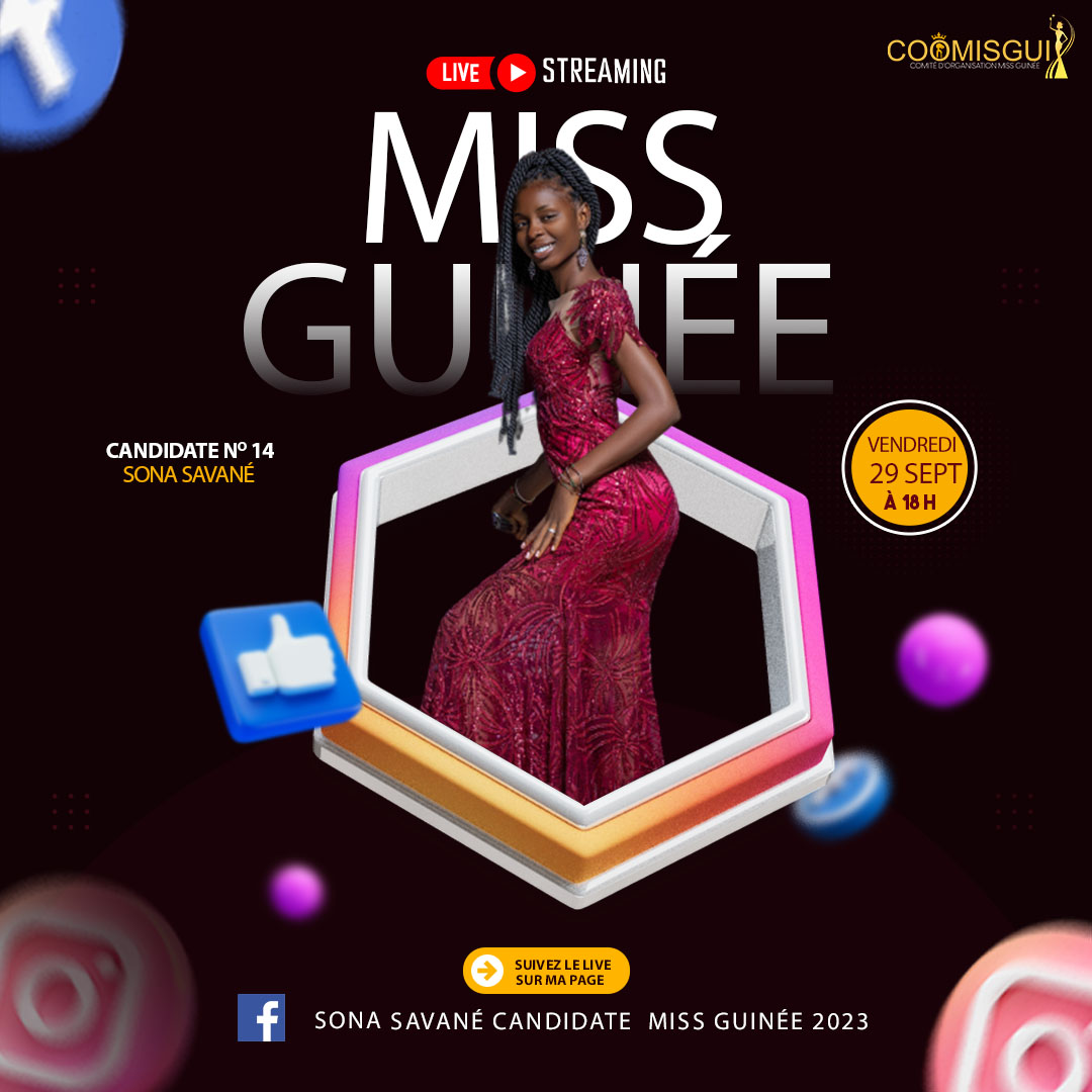 MISS GUINEE 2023 - MISS Mariam BAH - MISS NUMBER 21 - First Runner Miss Guinée France 2023 - COOMISGUI