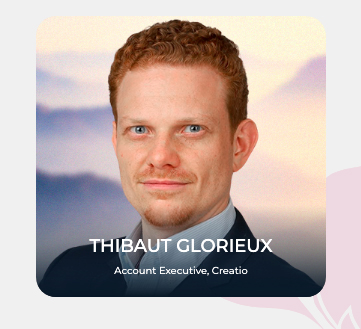 CREATIO-presents-SPEAKERS-NO-CODE-DAY-Paris-THIBAULT-GLORIEUX-ACCOUNT-EXECUTIVE-CREATIO