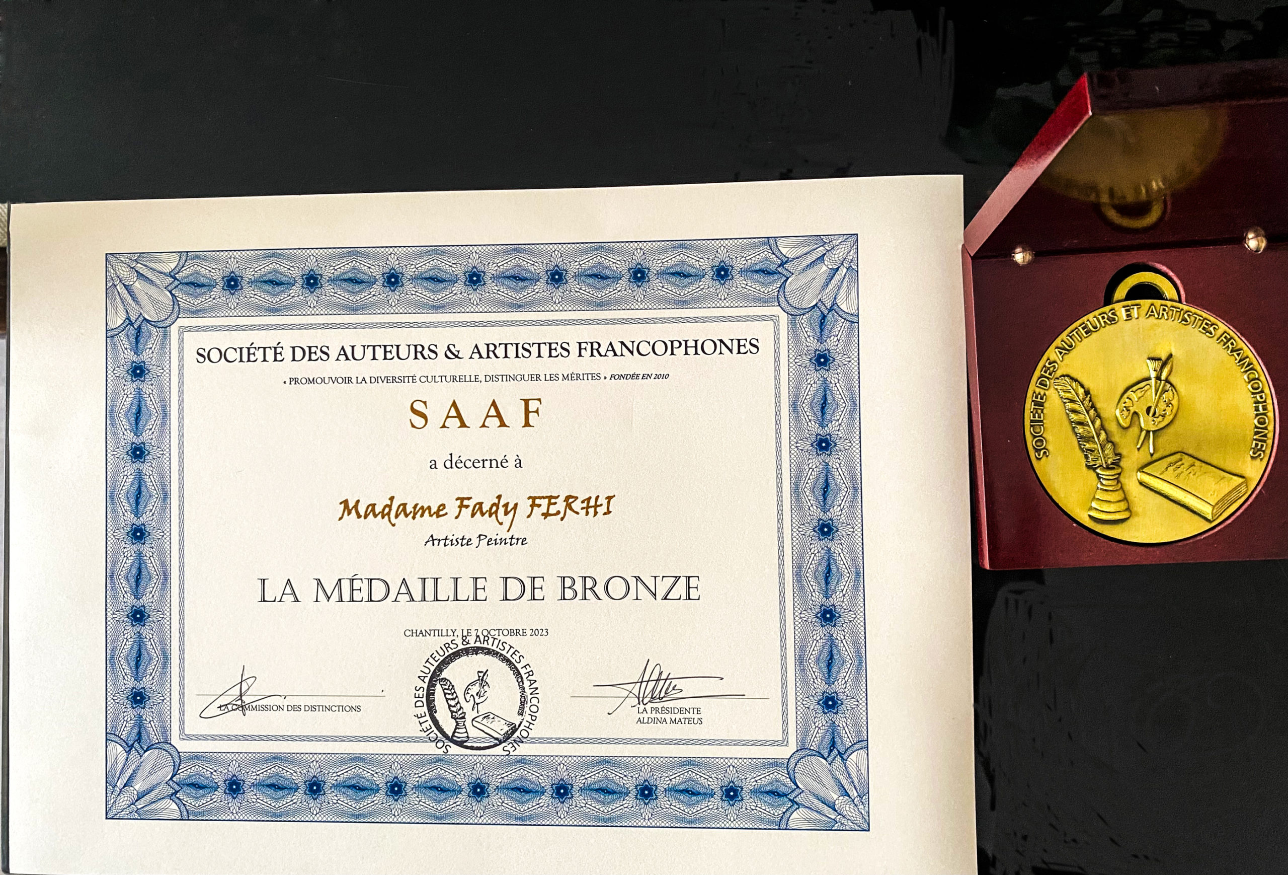 Fady-Ferhi-Originality-and-Distinctive-Style-Contemporary-Artist-received-Honoree-Award-by-SAAF-DN-AFRICA-MEDIA-PARTNER