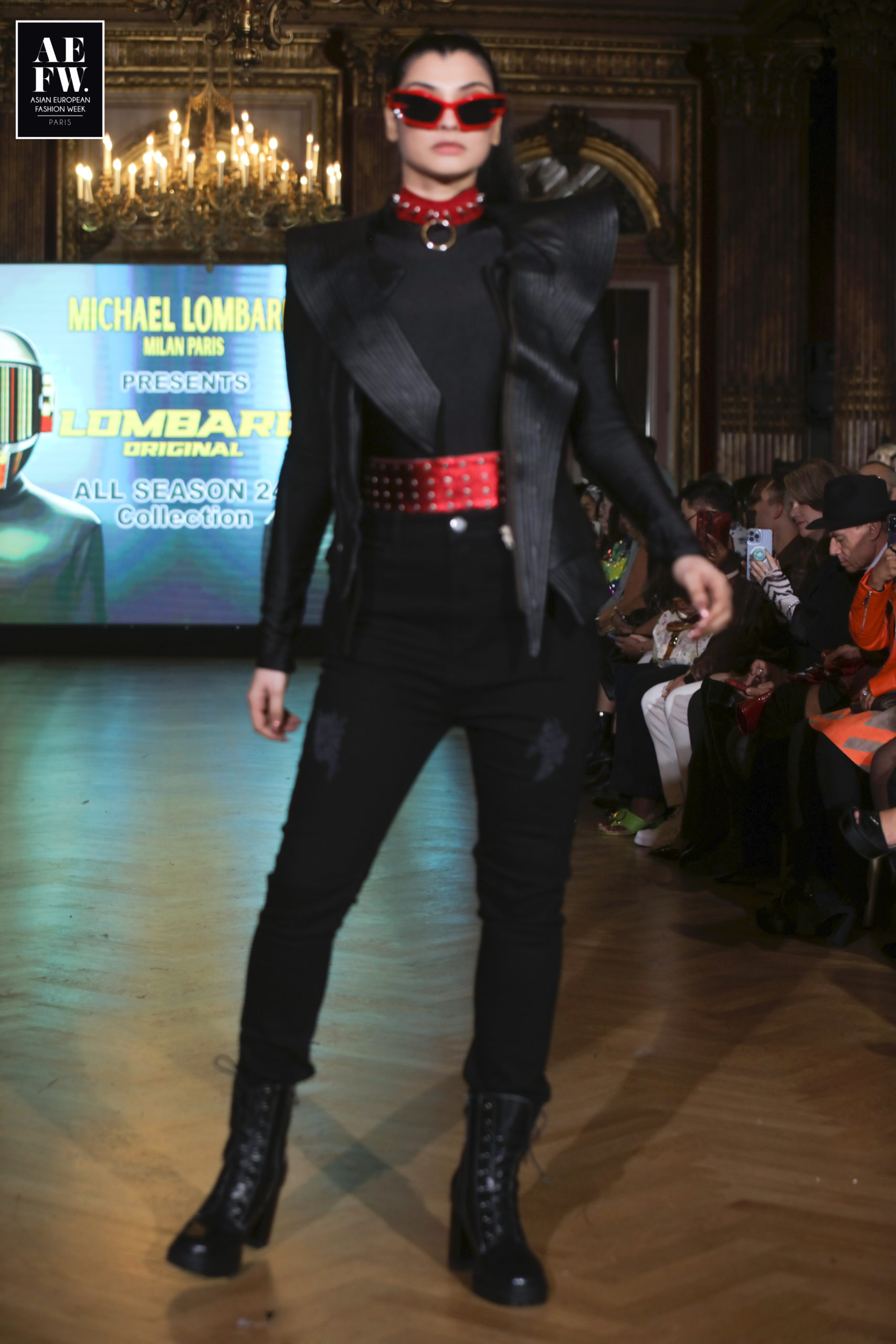 AEFW (Asian European Fashion Week - MICHAEL LOMBARD - ML SOLO PARIS - The King of Leather - PFW SS24  -WEST IN PARIS-VENDOME - Model GEETA BATLANKI – INDIAN INTERNATIONAL MODEL