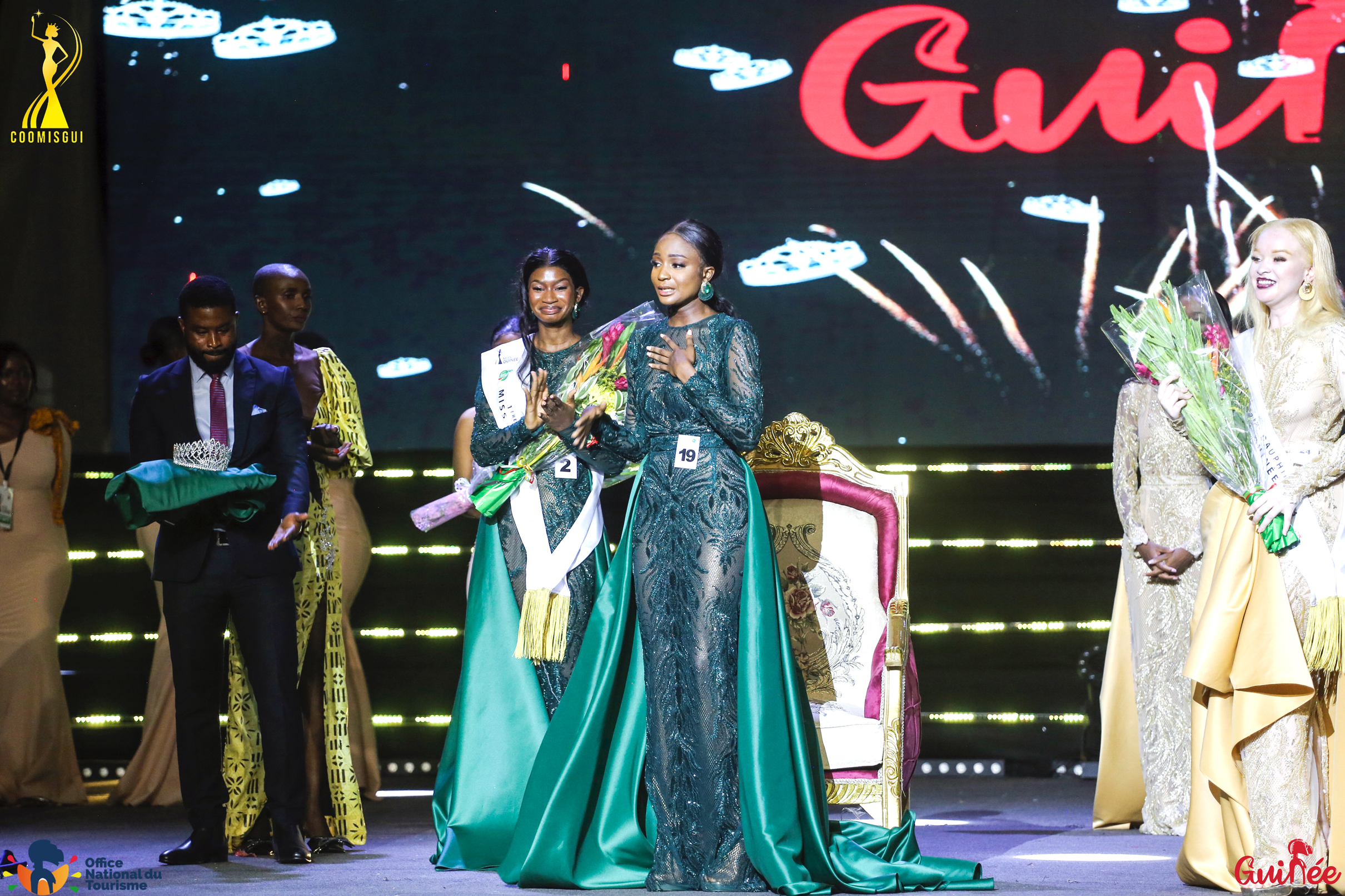 Saran Kourouma, 1st runner-up Conakry 2023 who becomes Miss Guinea 2023, succeeding Mariame Touré, Miss Guinea 2019