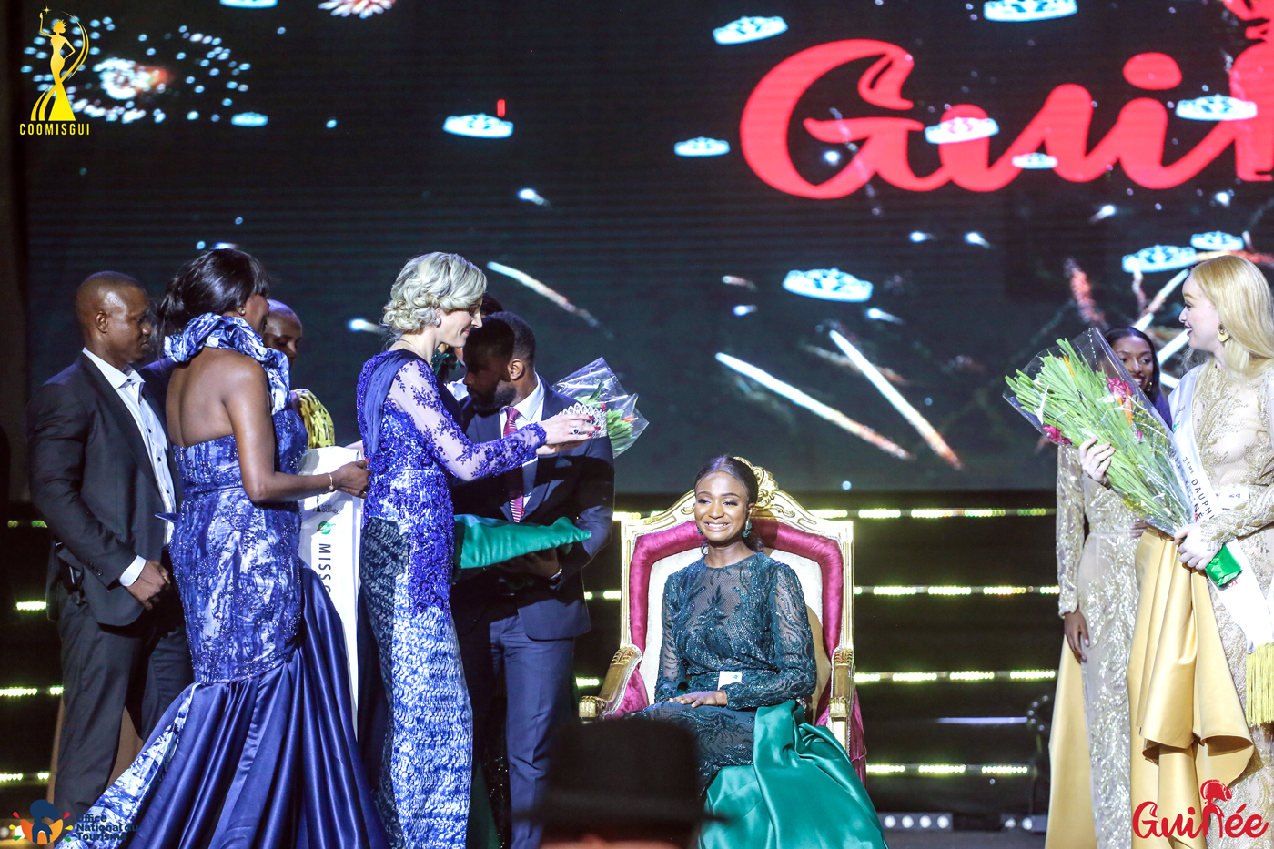 SARAN-KOUROUMA-MISS-GUINEE-2023-EDITION-12 - Saran Kourouma, 1st runner-up Conakry 2023 who becomes Miss Guinea 2023, succeeding Mariame Touré, Miss Guinea 2019 - 1st Runner-up Hadja Kadiatou Condé Miss Conakry 2023 - 2nd Runner-up Aïssatou Dioumo Diallo Miss Alby Beauty 2023 - Under the patronage of the First Lady of Guinee Republic, her excellency Mrs LAURIANE DOUMBOUYA