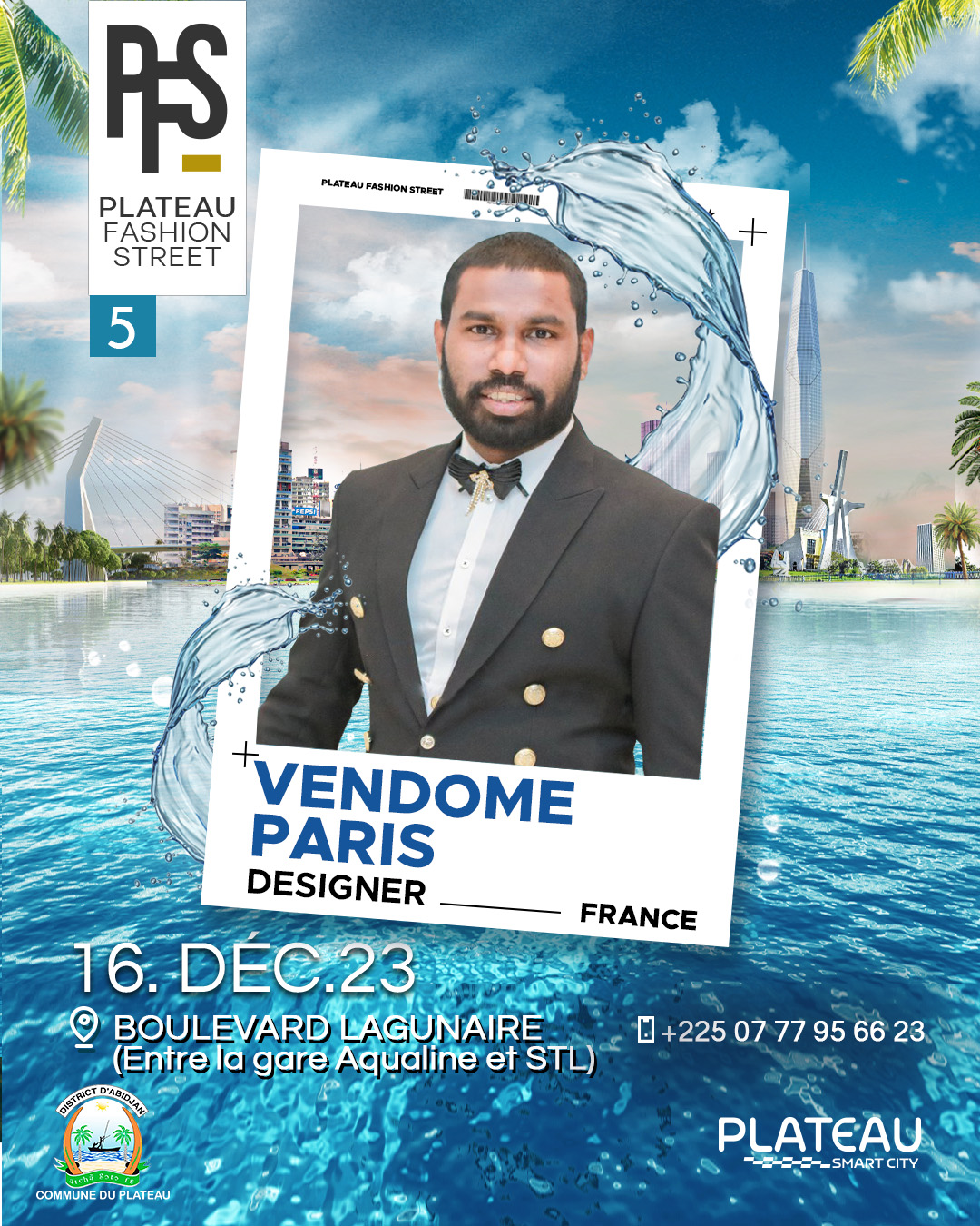 PLATEAU FASHION STREET – Edition 5 By Carlos DESAULES – Thema AQUA – Rex Christy FERNANDO representing VENDÔME PARIS – Designer from France