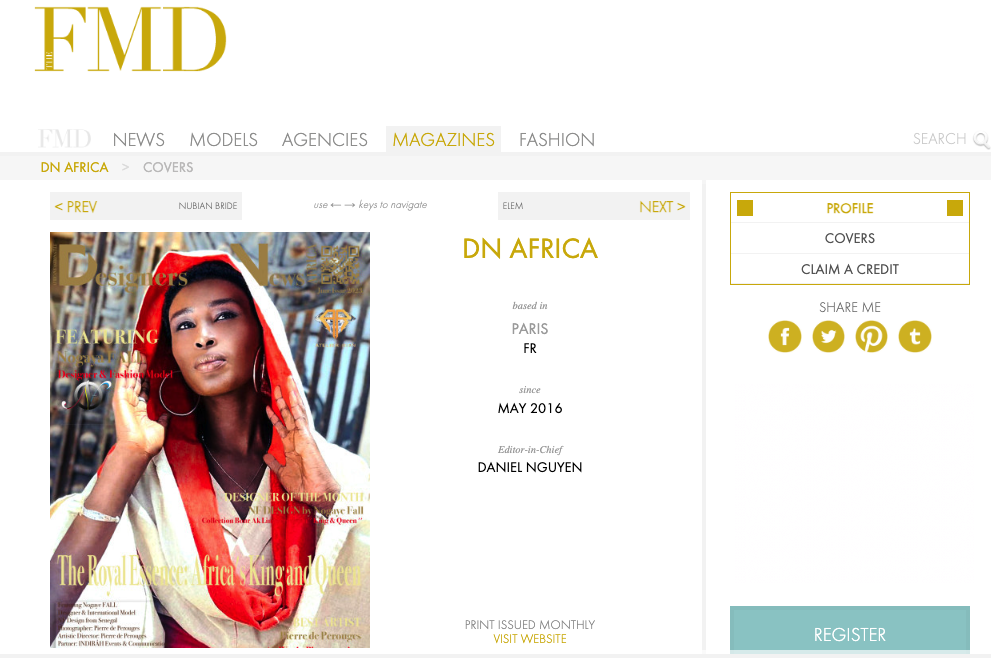 AS VOGUE COVER - DN-AFRICA ARE LISTED ON FMD WITH 24 FASHION MODELS COVERS