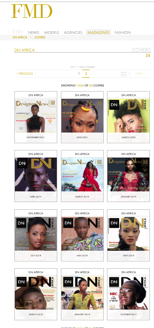 AS VOGUE COVER - DN-AFRICA ARE LISTED ON FMD WITH 24 FASHION MODELS COVERS