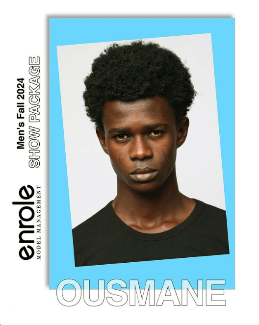 ENROLE MODEL MANAGEMENT - MEN'S FALL 2024 - SHOW PACKAGE - OUSMANE MELA - NEW FACE MODEL