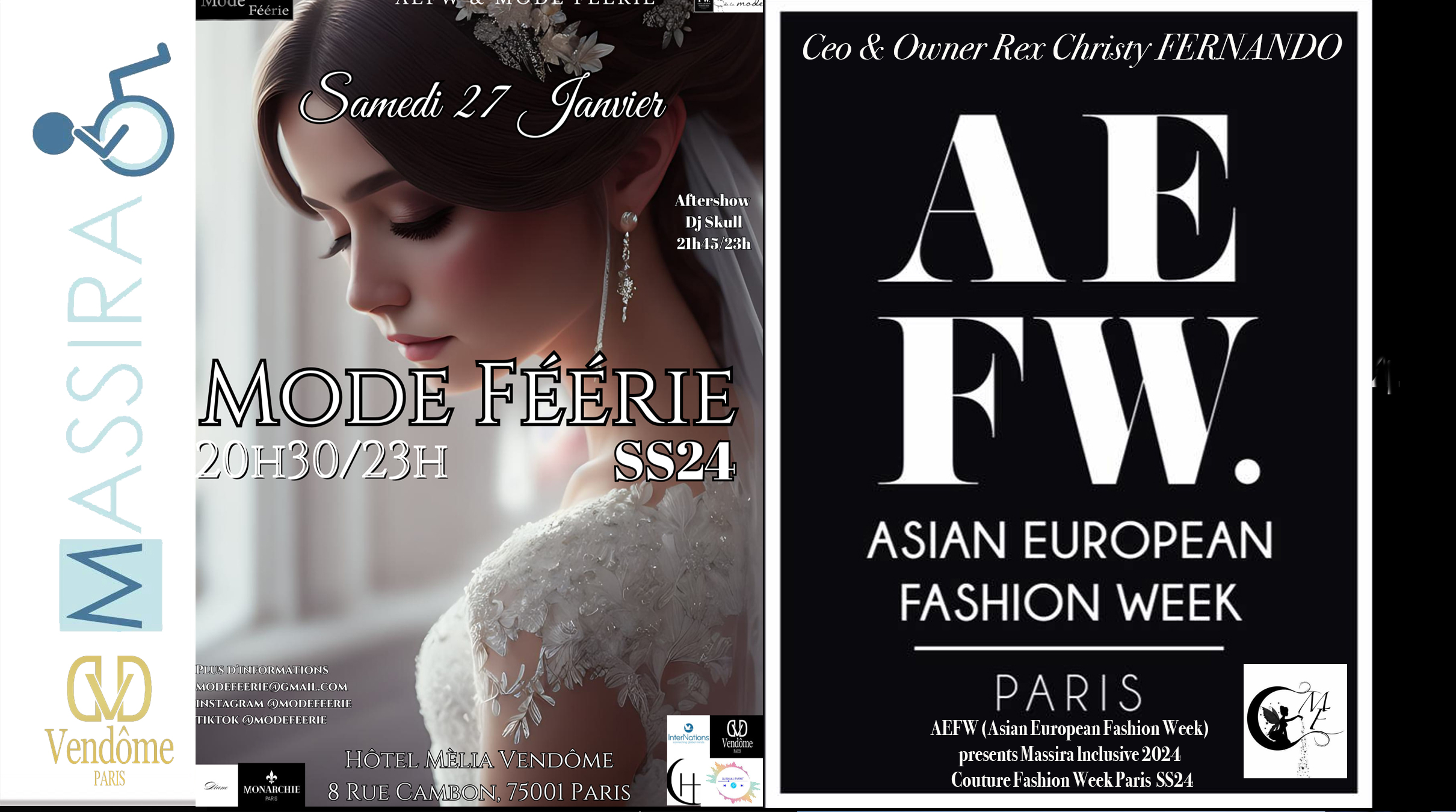 AEFW (Asian European Fashion Week ) presents Massira lnclusive 2024 – Couture Fashion Week Paris SS24