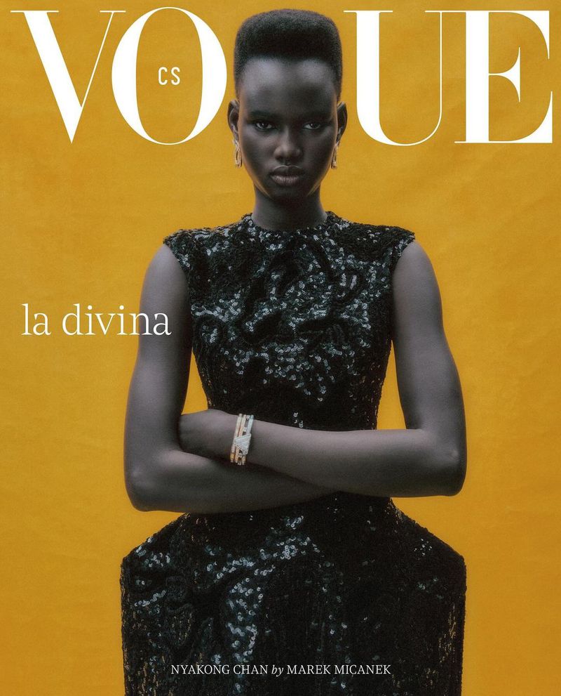 CHANG -NYAKONG-Nationality- South Sudan-VOGUE CZECHOSSLOVAKIA