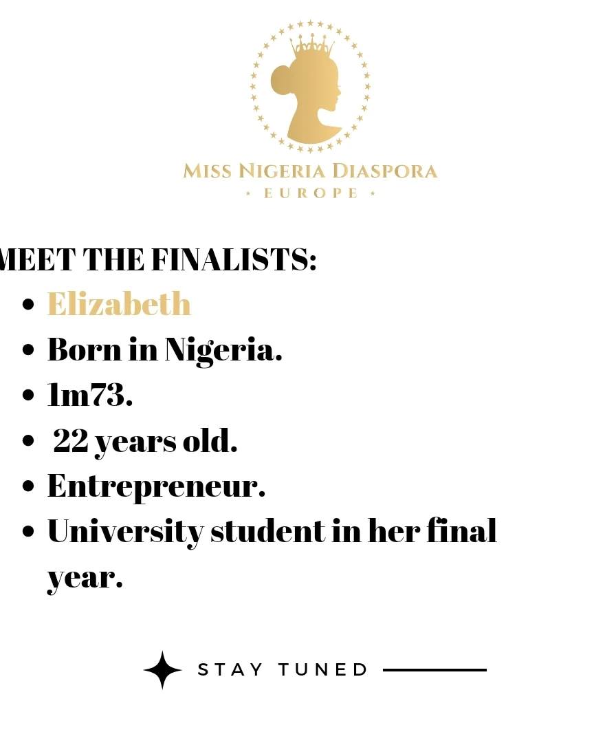 MISS NIGERIA DIASPORA EUROPE - Edition 2024 - Under the Hight Patronage of the Nigerian Ambassador to France - Miss Elisabeth