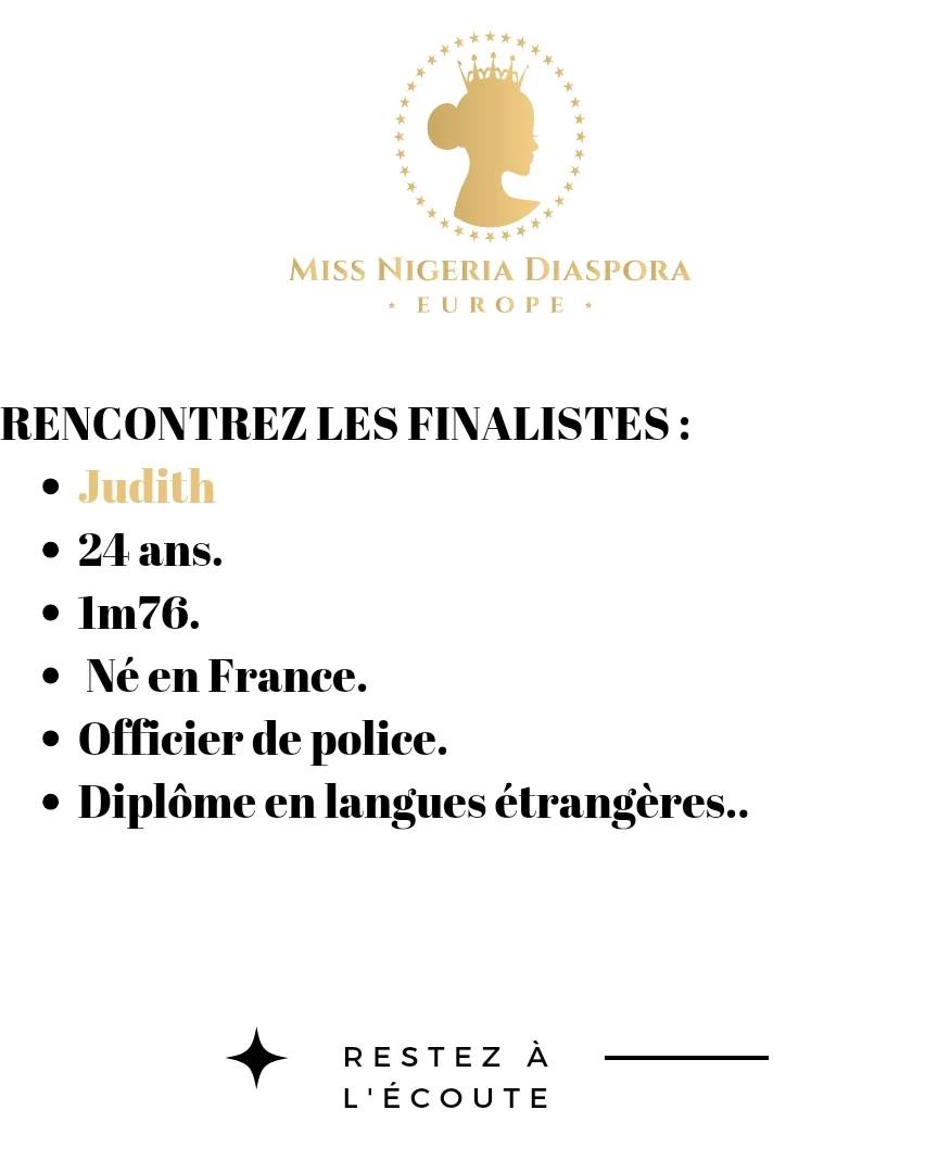 MISS NIGERIA DIASPORA EUROPE - Edition 2024 - Under the Hight Patronage of the Nigerian Ambassador to France - Miss Judith