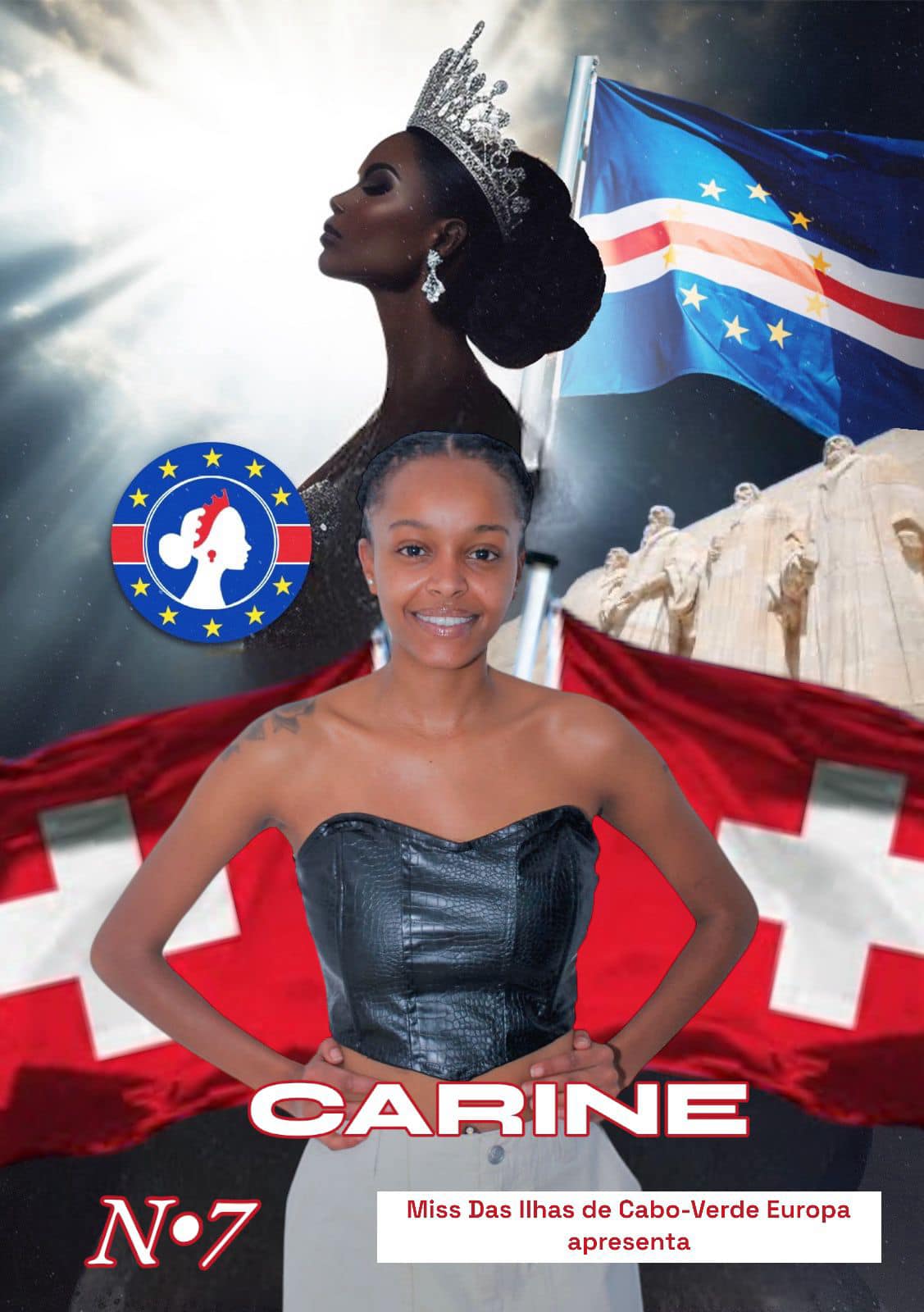 MISS DES ÎLES DU CAP VERT EUROPE - VOTE-NOW –  Contestant Number 7 – Miss CARINE Will represent Switzerland 