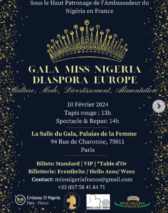 MISS NIGERIA DIASPORA EUROPE - Edition 2024