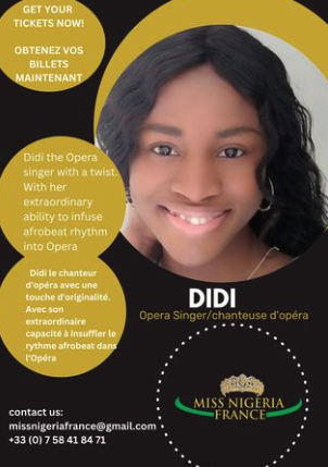Introducing Didi: The Opera Singer with a Twist -- MISS NIGERIA DIASPORA EUROPE - Edition 2024 