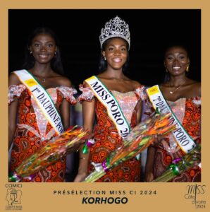 Finalist Miss KORHOGO from District of PORO – May 11 2024-WINNER IS MISS IRIE AUDREY