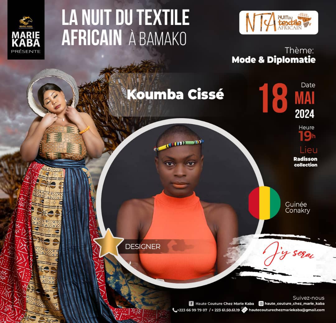 LA NUIT DU TEXTILE AFRICAIN A BAMAKO presents Koumba CISSE from  Guinea Republic