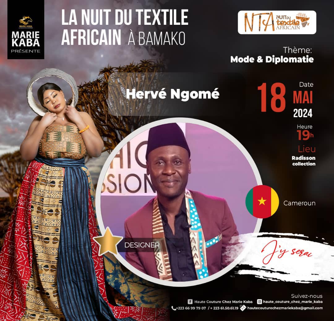 LA NUIT DU TEXTILE AFRICAIN A BAMAKO presents Hervé Ngomé from  Cameroun