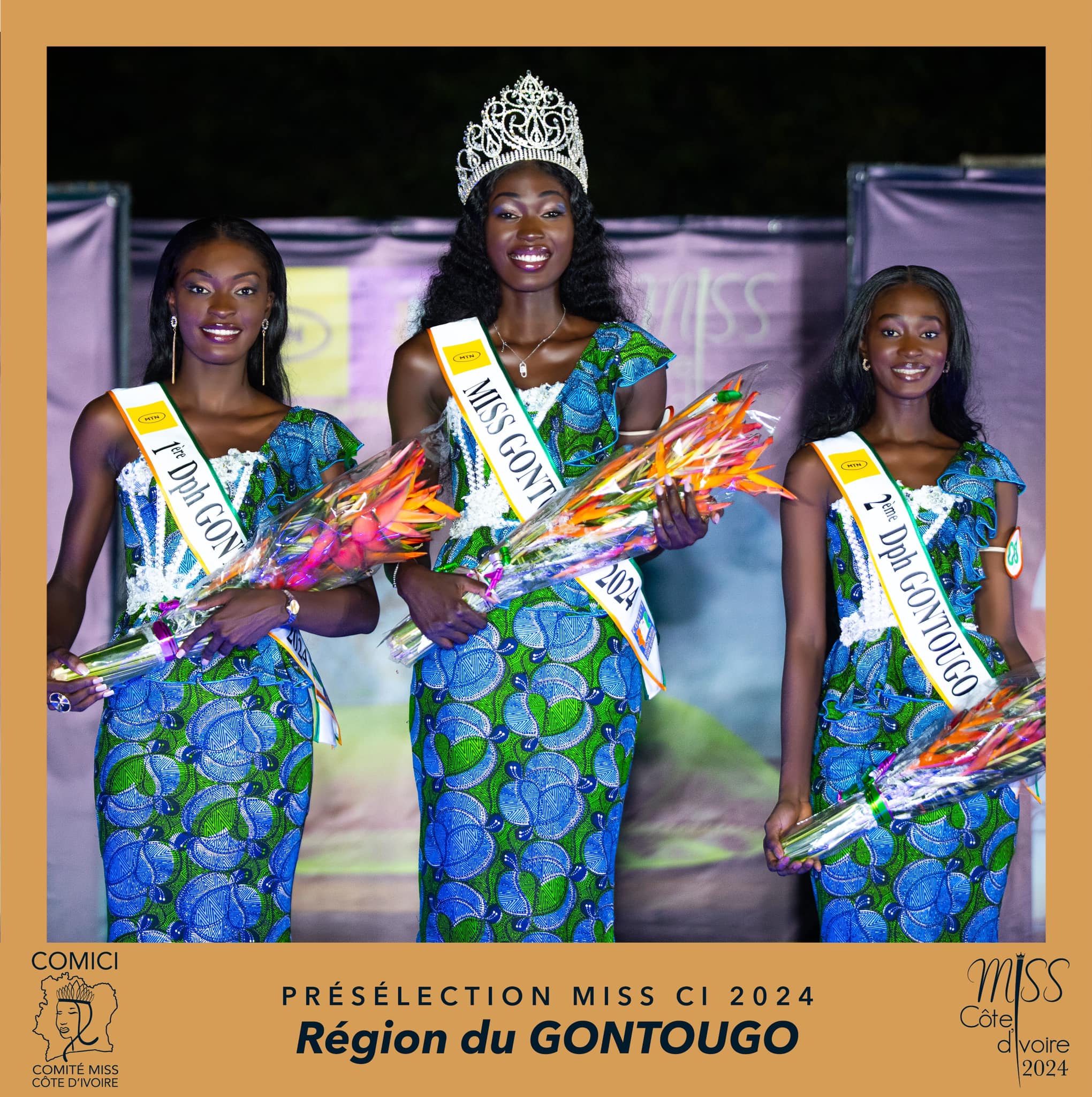 Preselection 7 Miss Cote d'Ivoire 2024 -  Finalist  Miss COULIBALY Fatoumata - Miss BONDOUKOU - District GONTOUGO
