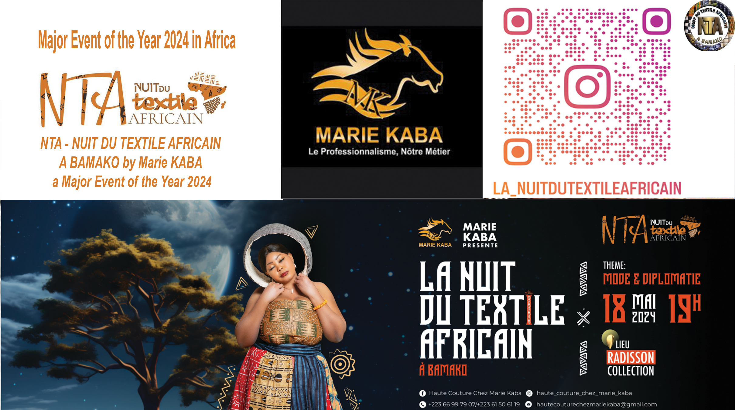 NTA – NUIT DU TEXTILE AFRICAIN A BAMAKO by Marie KABA a Major Event of the Year 2024