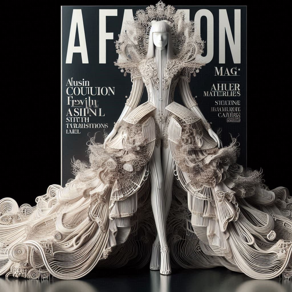AI FASHION MAG COVERS SS2025 Couture Collection by Zoubida Yasmine TALEB 